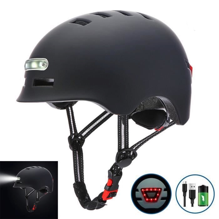 casque avec lumière velo trottinette smart ride